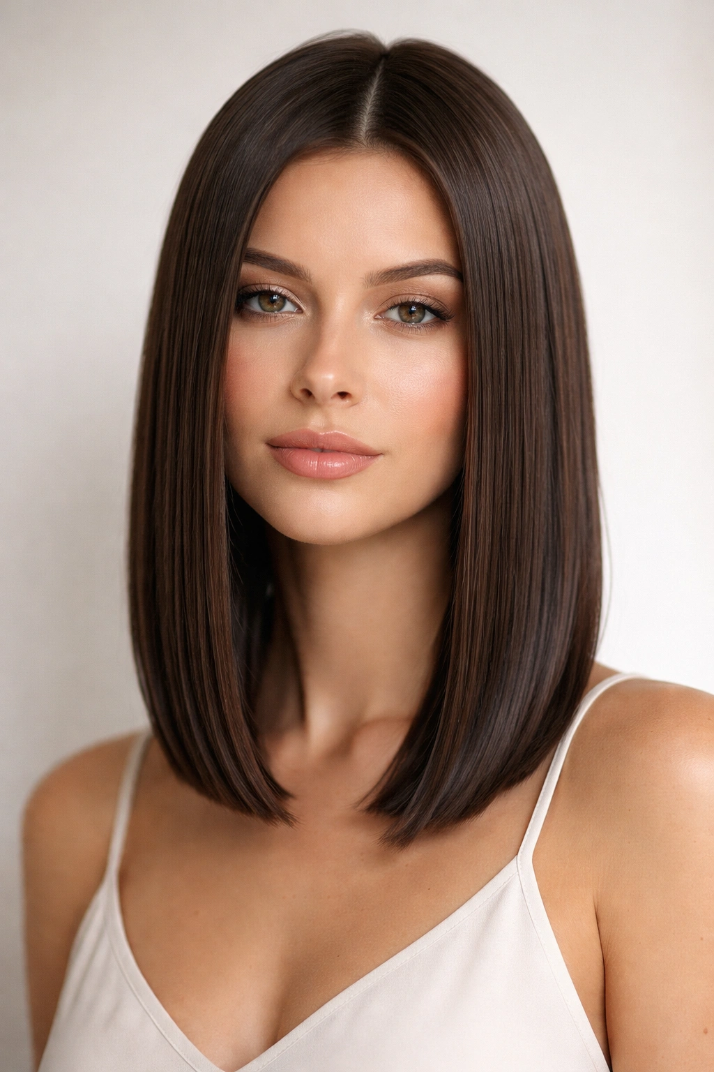 15 Lob Haircuts For Straight And Wavy Textures 11 Sleek straight lob with a smooth, glossy finish
