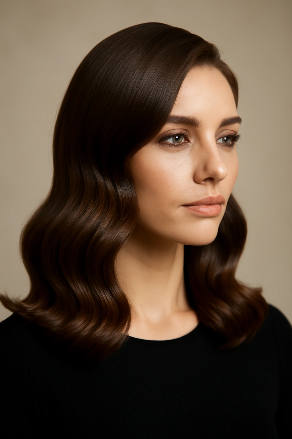 25 Hairstyles For Women Sorted By Length 14 Shoulder-length hair with polished, smooth waves
