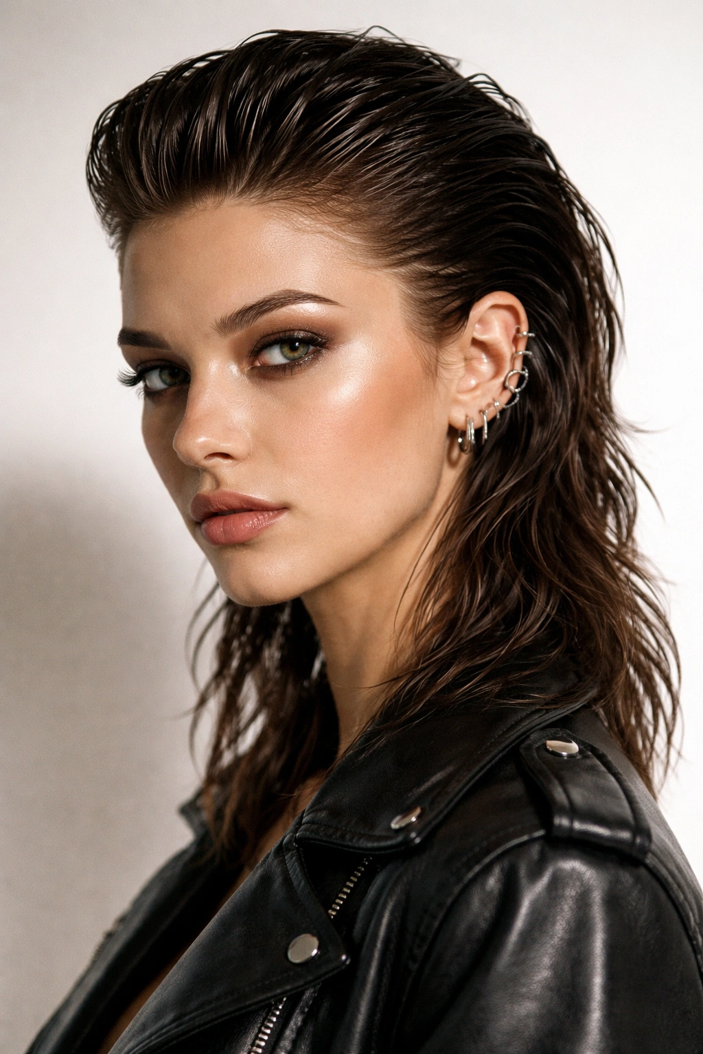 15 Mullet Shag Cuts With The Best Of Both Styles 10 Slicked-back Mullet Shag with front slicked back and textured back in studio