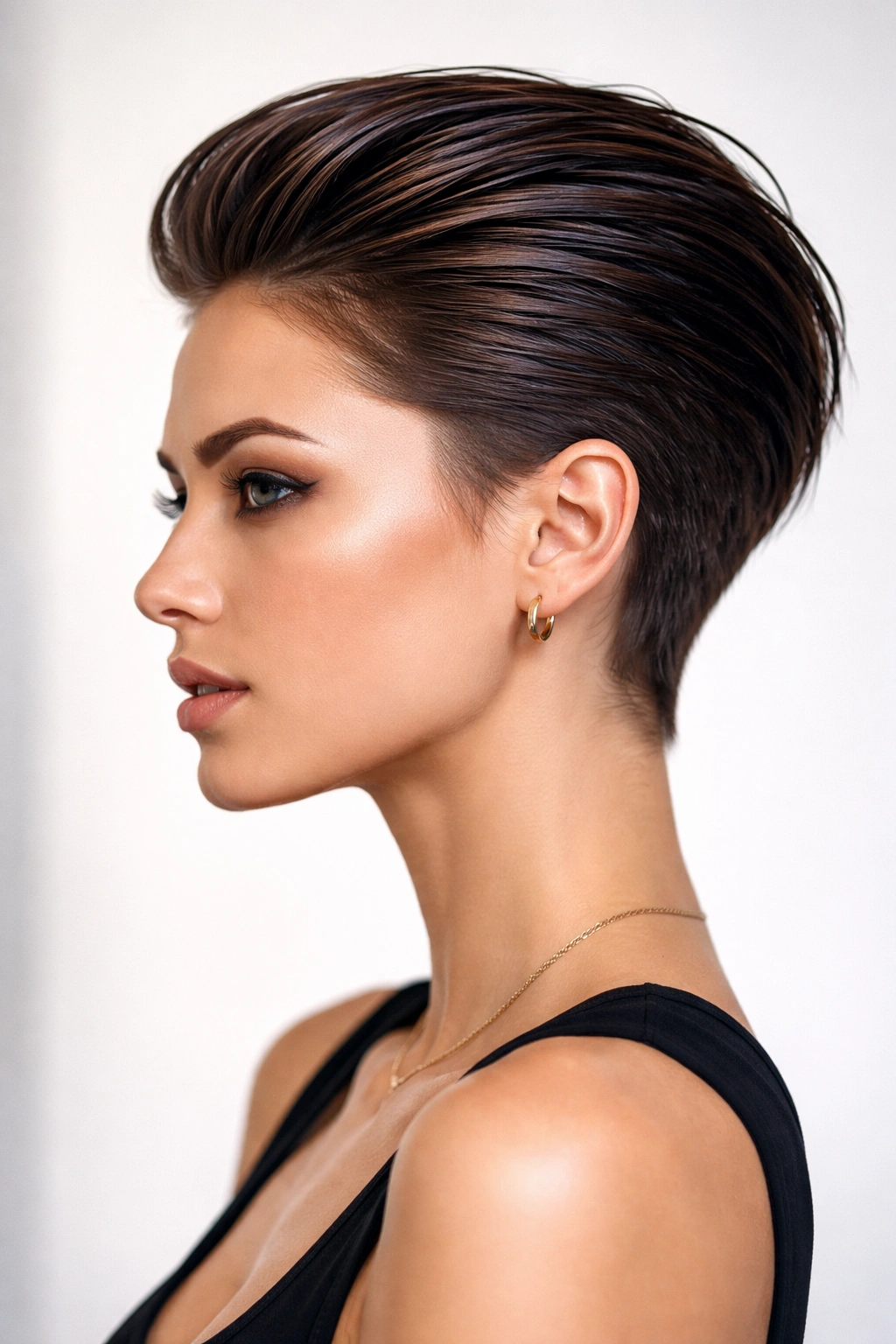 12 Long Pixie Hairstyles From Sleek To Textured 9 Slicked-back long pixie hybrid with sleek top and short sides