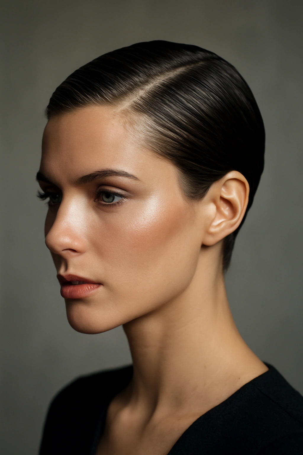 12 Party-Ready Hairstyles That Shine on Short Hair 5 Slicked-back pixie with high shine and metallic edge