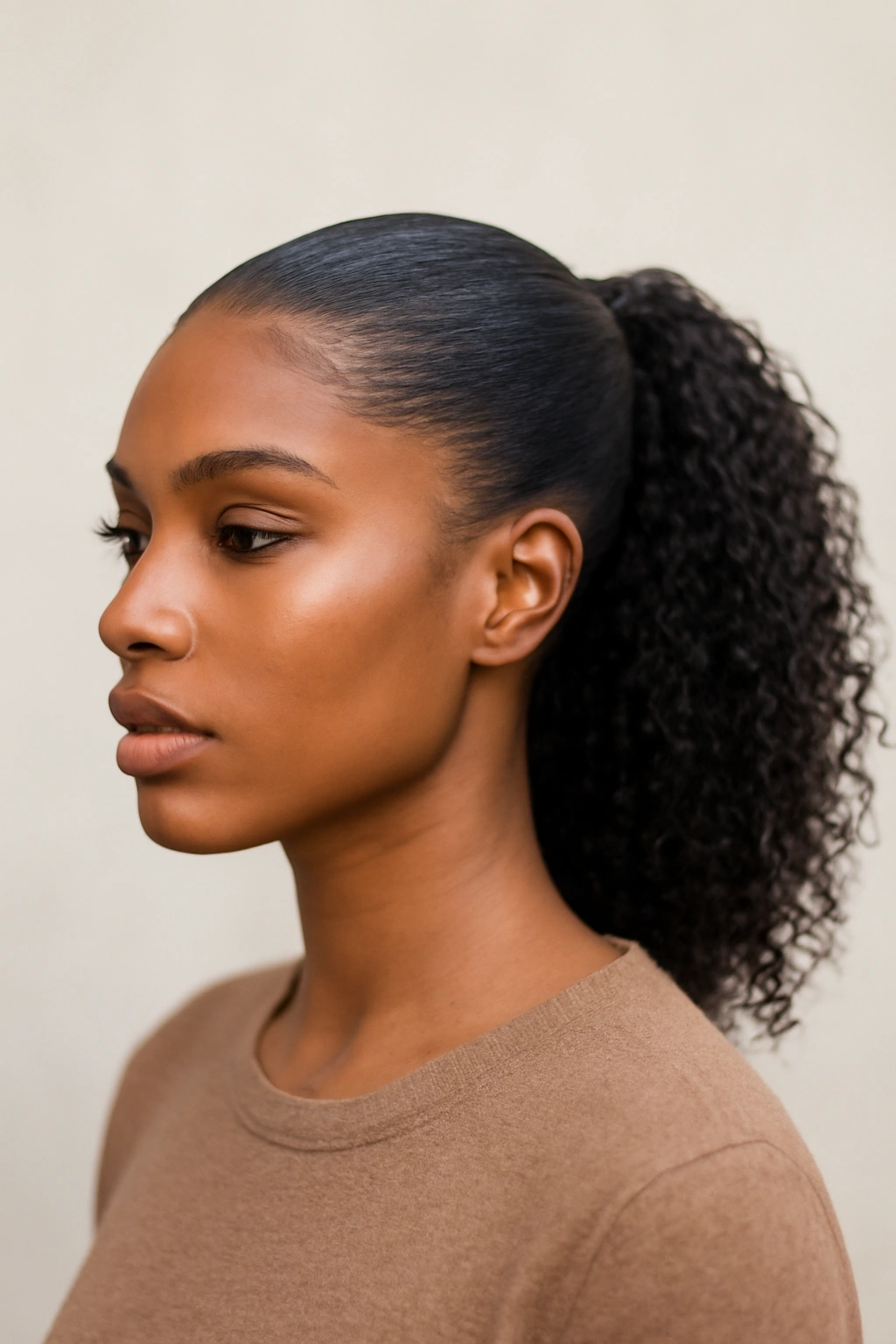 15 Easy Everyday Hairstyles for Black Women to Try 15 High ponytail with slicked back top and curly ends