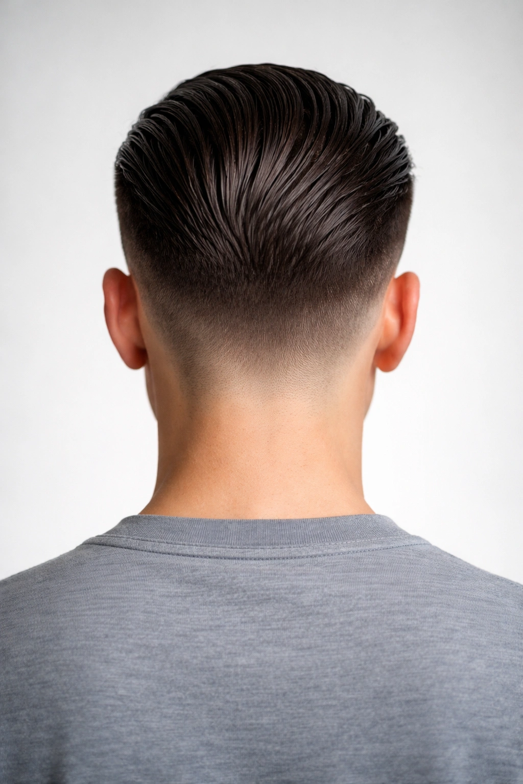15 Short Haircuts From The Back You Need To See 9 Back view of a slicked-back short cut with a smooth silhouette