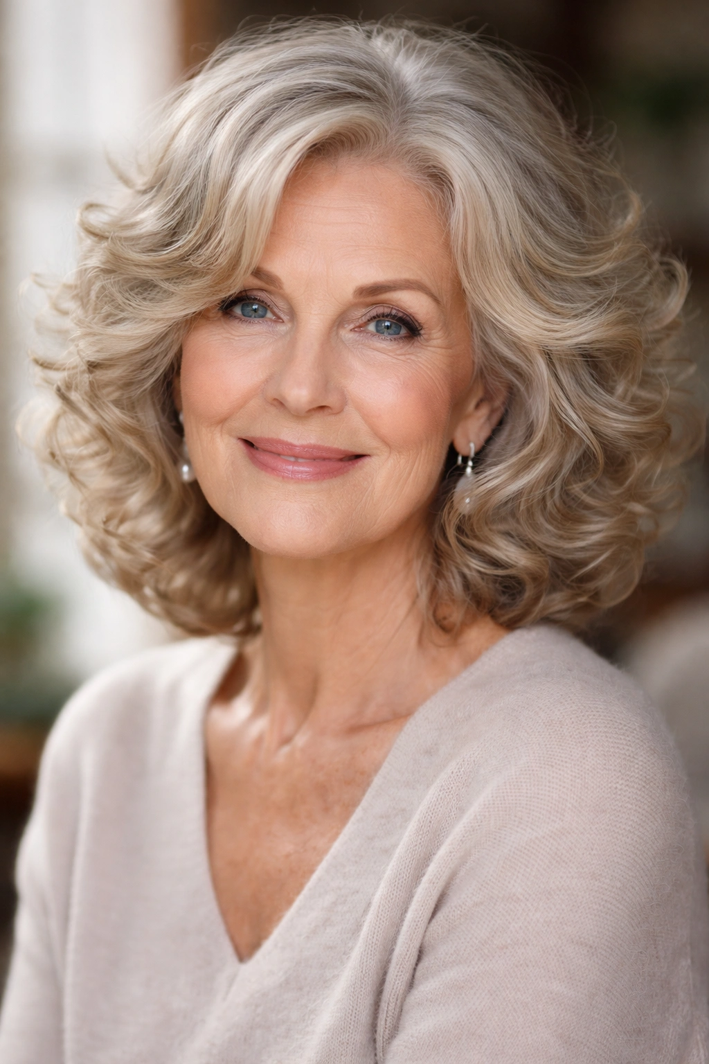 15 Hairstyles That Look Gorgeous On Women Over 70 8 Mature woman with soft curls throughout hair