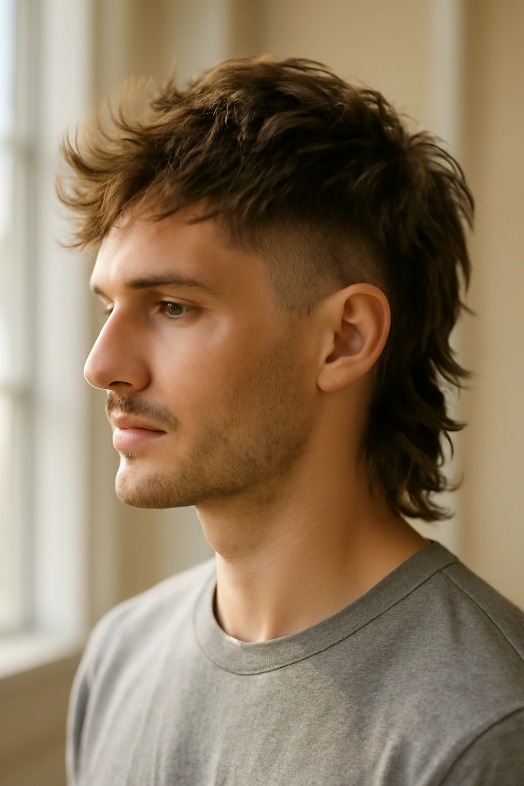 10 Short Mullet Cuts That Instantly Stand Out 10 Soft fade tousled mullet with natural texture