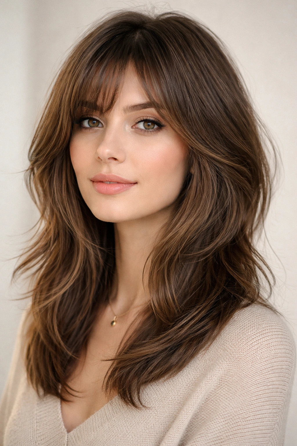 Soft layers shag with blended waves and smooth texture