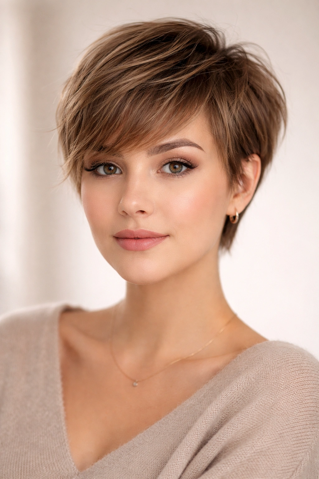 12 Pixie Cuts That Look Great On Rounder Faces 10 Soft pixie with wispy feathered ends and gentle movement