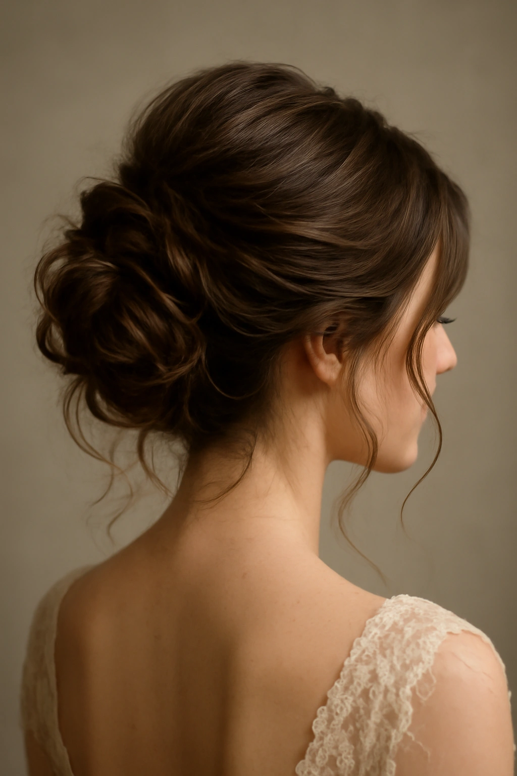 25 Wedding Hairstyles From Pixie Cuts to Long Waves 10 Soft romantic updo with loose tendrils and gentle volume