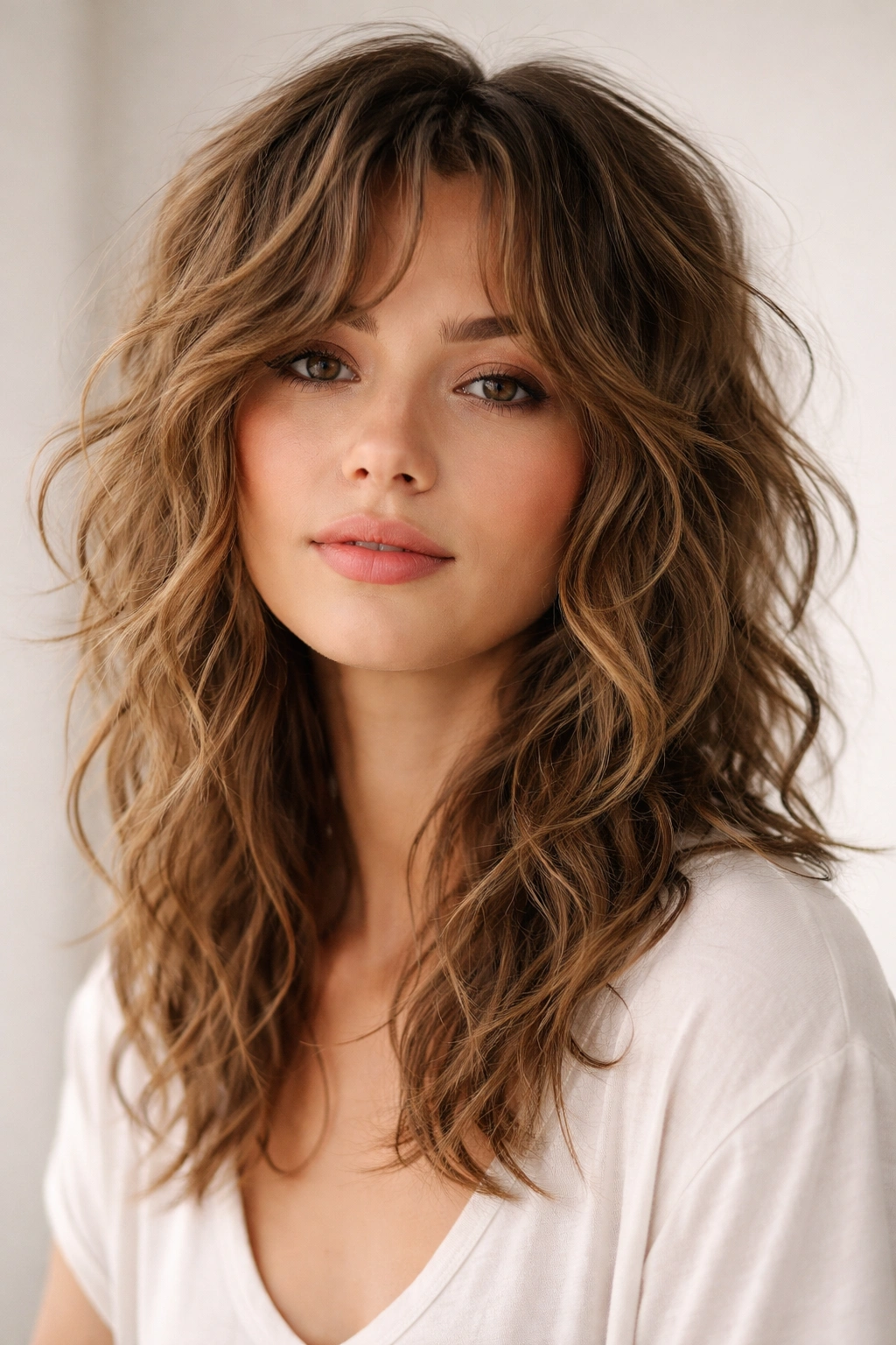 18 Haircuts For Natural Hair Sorted By Curl Type 2 Close-up of a soft shag on wavy curls with front pieces