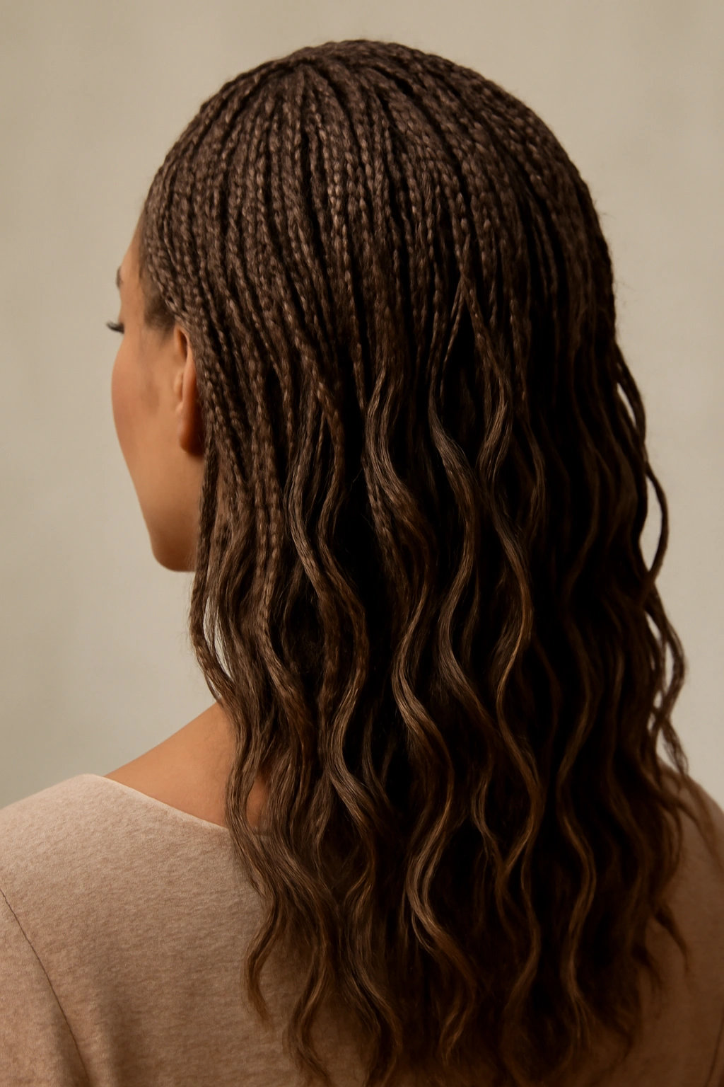 15 Micro Braid Styles for Short, Medium, or Long Hair 11 Loose, soft-tension micro braids forming gentle waves along the length.