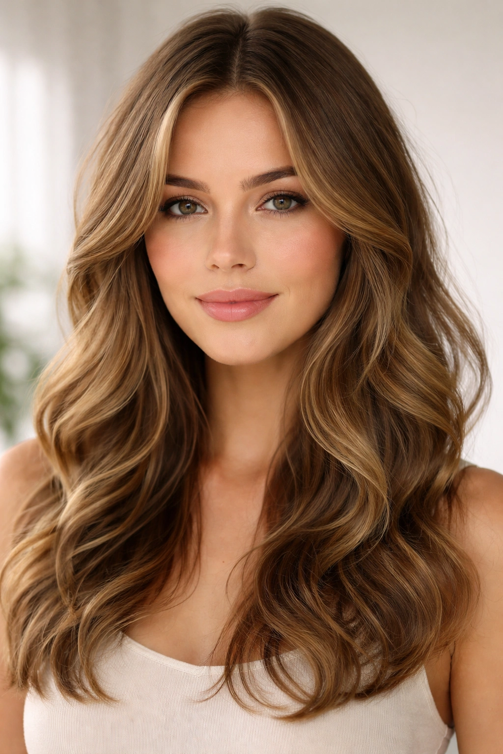 Soft waves with face-framing layers highlighting front definition