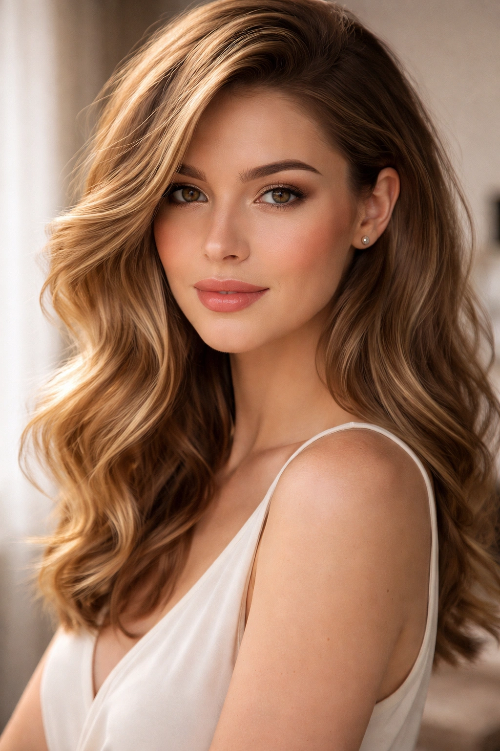 15 Hairstyles That Flatter An Oval Face Shape 15 Soft waves with sideswept volume framing the face