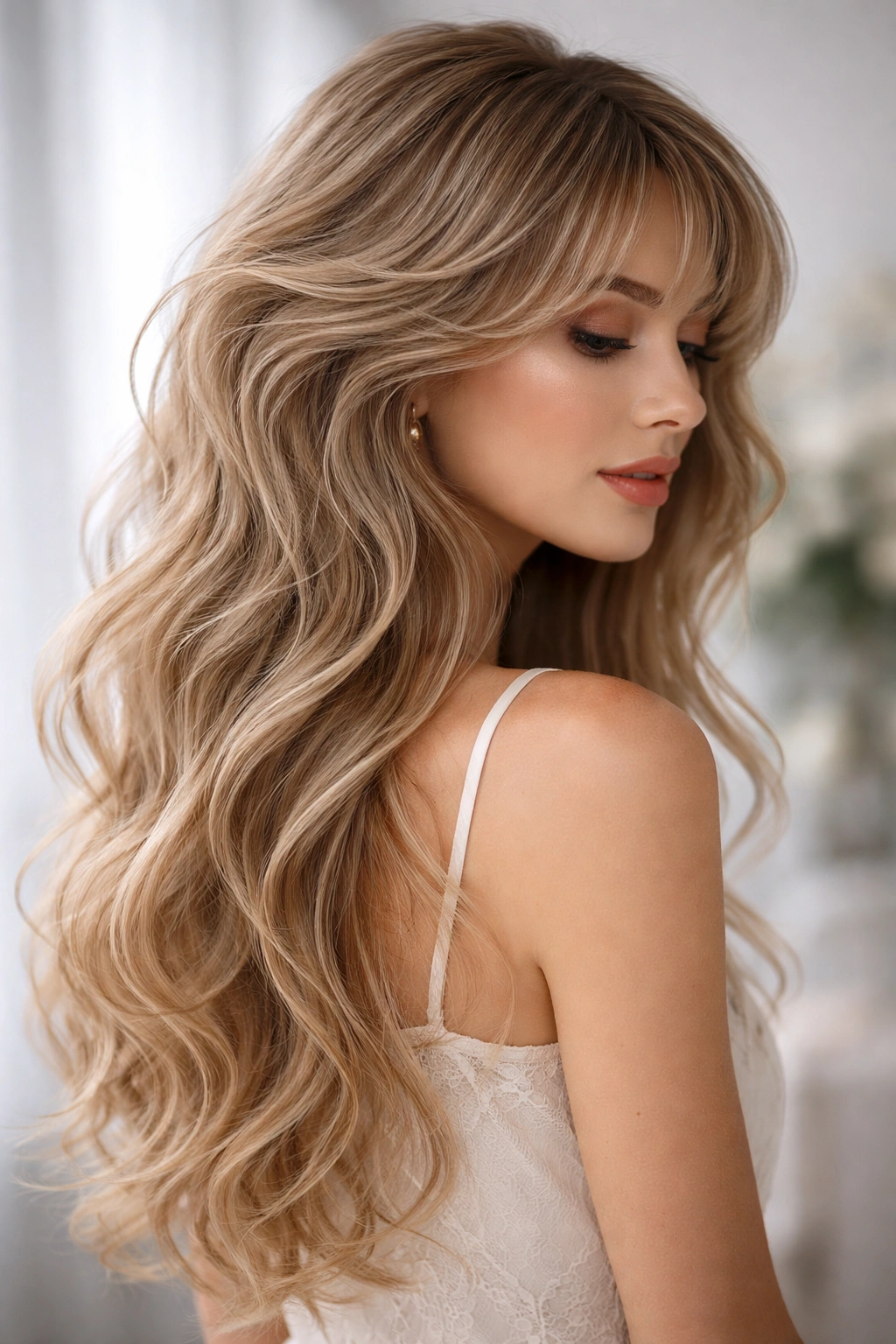Soft Waves Jellyfish haircut with curved layers and mermaid-like flow