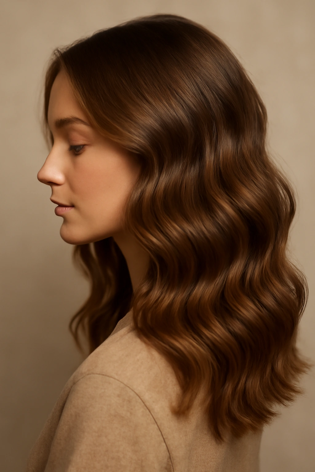 10 Effortlessly Polished Hairstyles for Your Birthday 2 Portrait of soft, loose waves with natural movement and light reflection