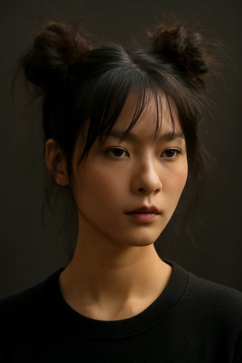 12 Japanese Hairstyles That Are Trending Right Now 6 Portrait of a person with space buns and textured styling