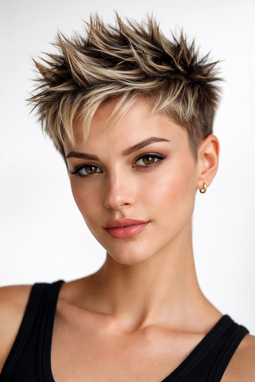 Spiky textured crop with upward pointed spikes.
