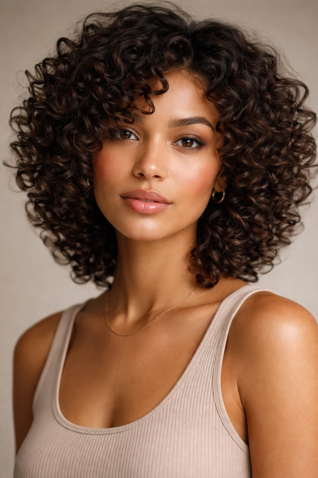 20 Short Curly Haircuts To Try Today 12 Portrait of spiraled curls cut to shape around the face