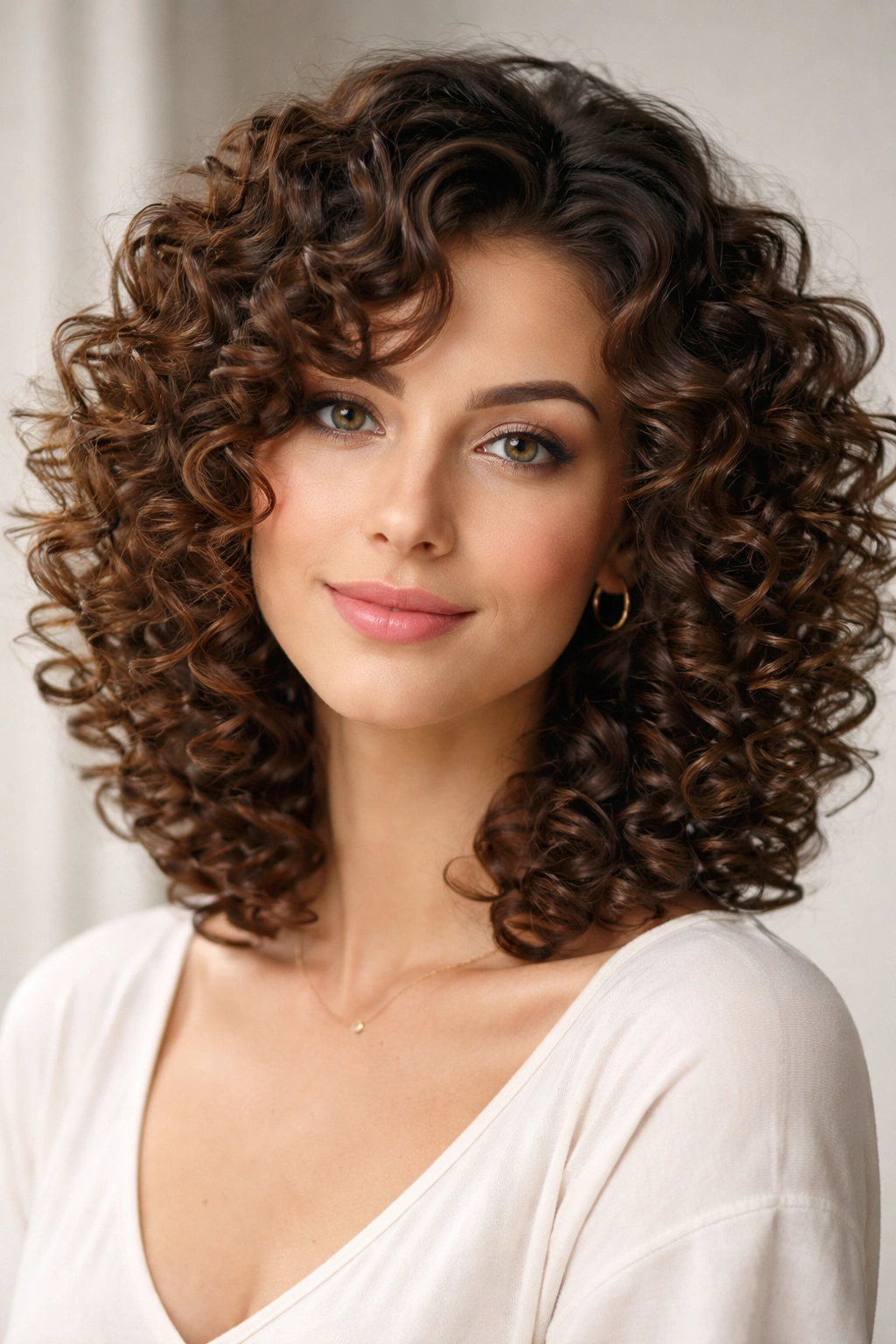 20 Short Curly Hairstyles Women Over 30 Love 5 Close-up of bouncy spiral curls from a modern perm.