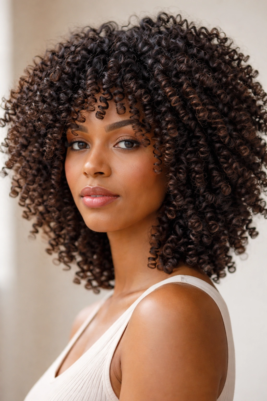 20 Curly Haircuts Broken Down By Curl Type 6 Defined spiral cuts on 3C-4A coils showing volumized curls