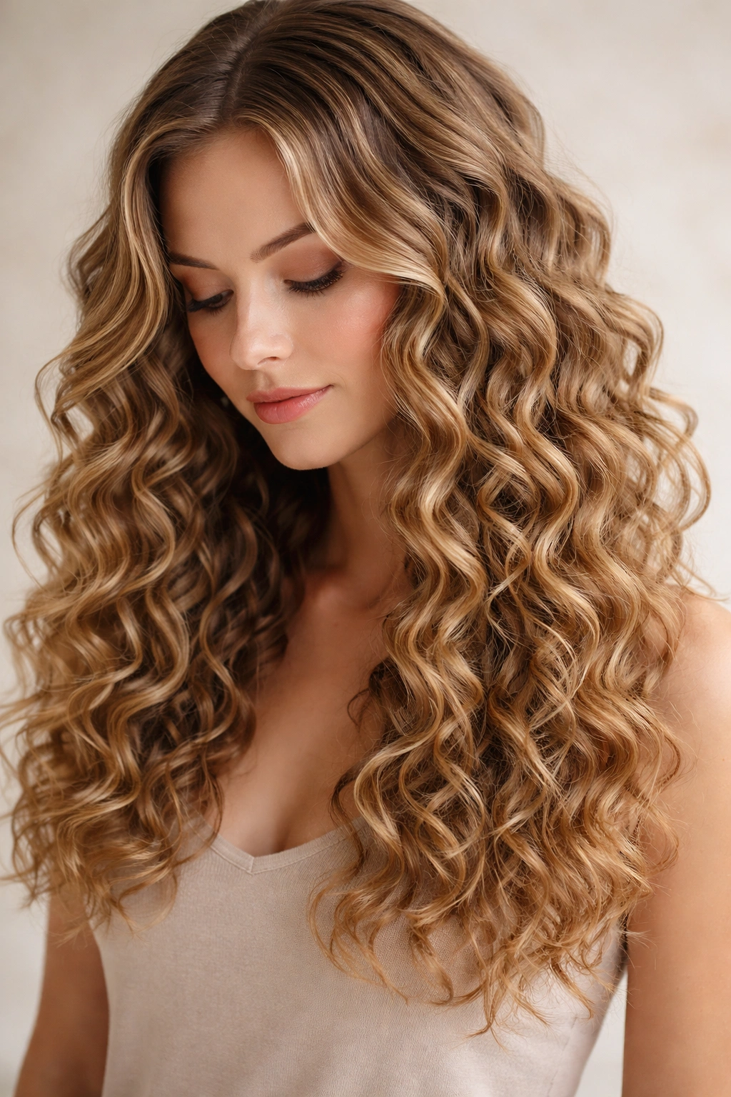 20 Wavy Haircuts For Every Length And Face Shape 15 Spiral perm waves on fine hair in studio lighting