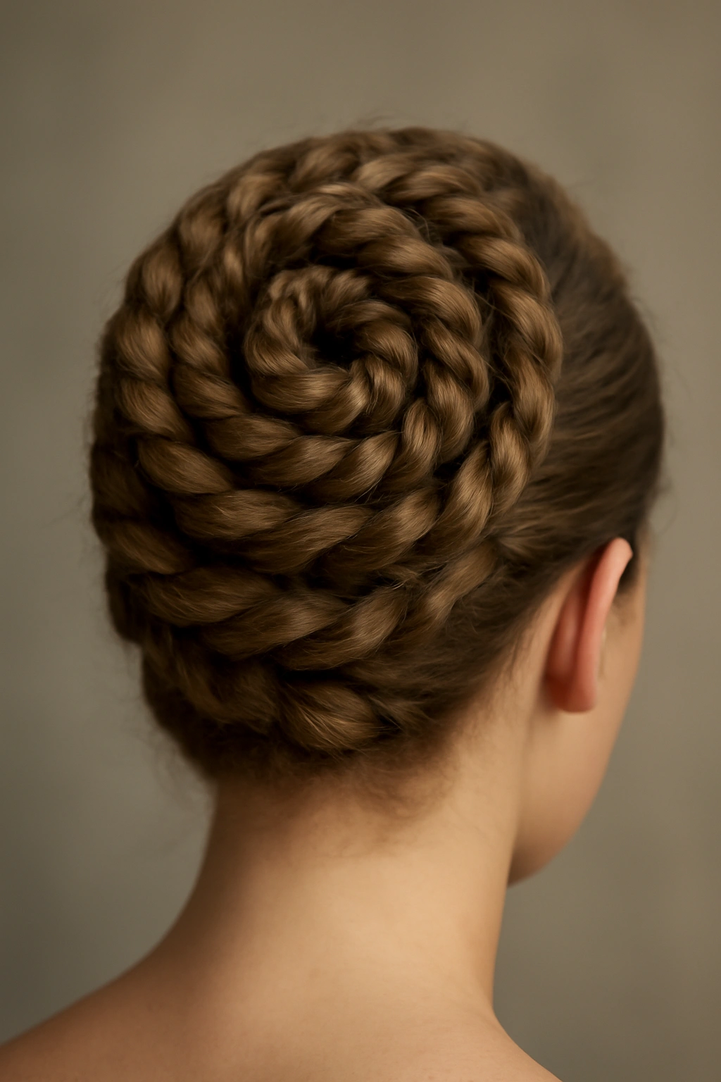 10 Braided Updos to Try on Medium or Long Hair 10 Intricate spiral braid creating rope-like texture in updo