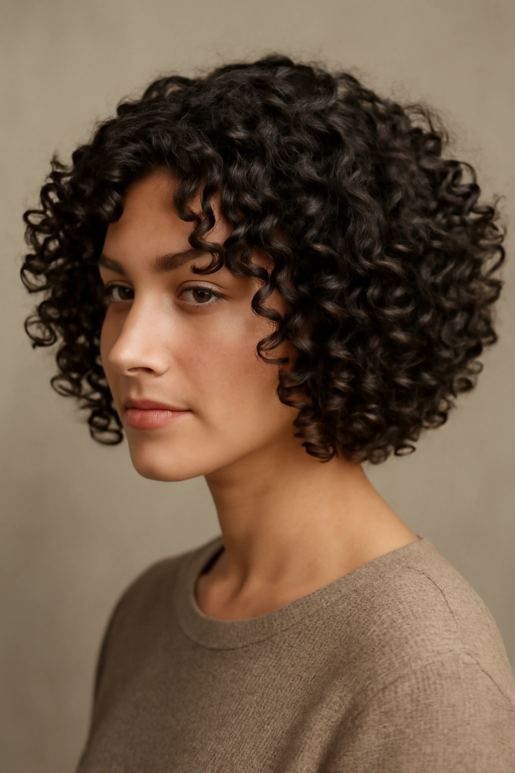 15 Gorgeous Bob Haircuts for Women With Curly Hair 8 Spiraled Ringlet Bob: defined spiral curls forming ringlets in studio setting