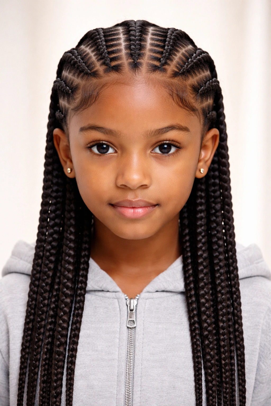 Stitch braids with thin precise parts forming a stitched pattern