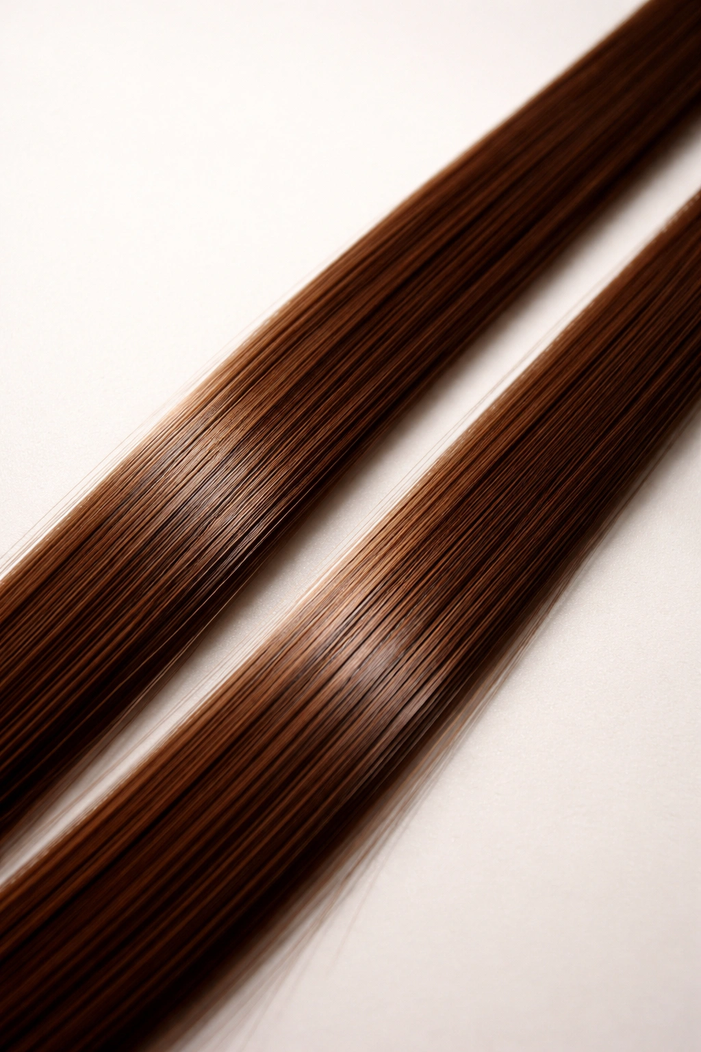 Close-up of straight hair strands illustrating recessive trait concept