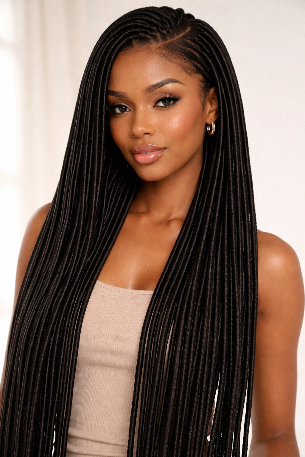 12 Faux Loc Styles And How Long Each One Lasts 9 Straight sleek faux locs with glossy, uniform strands