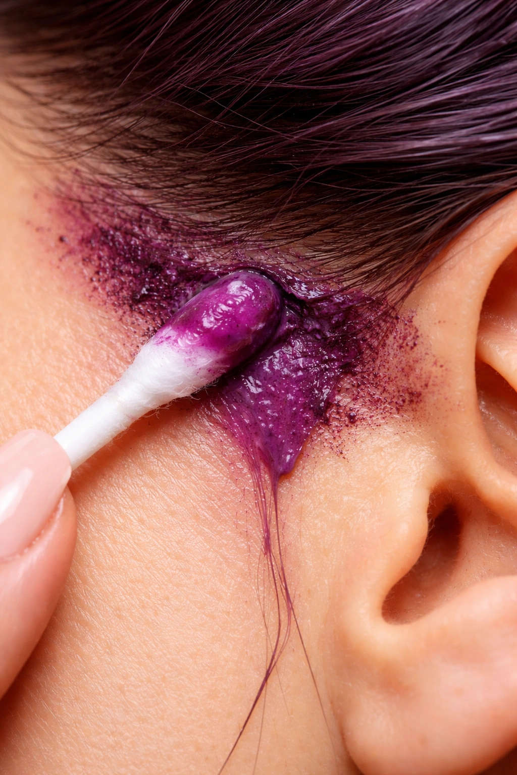 Dye stain treated by surprising trick on skin