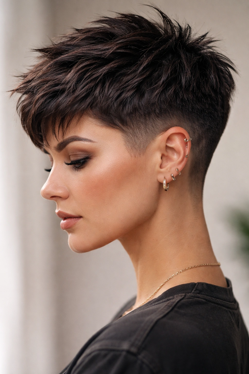 15 Choppy Pixie Cuts Full Of Edge And Texture 6 Textured taper fade pixie with smooth fade and textured crown