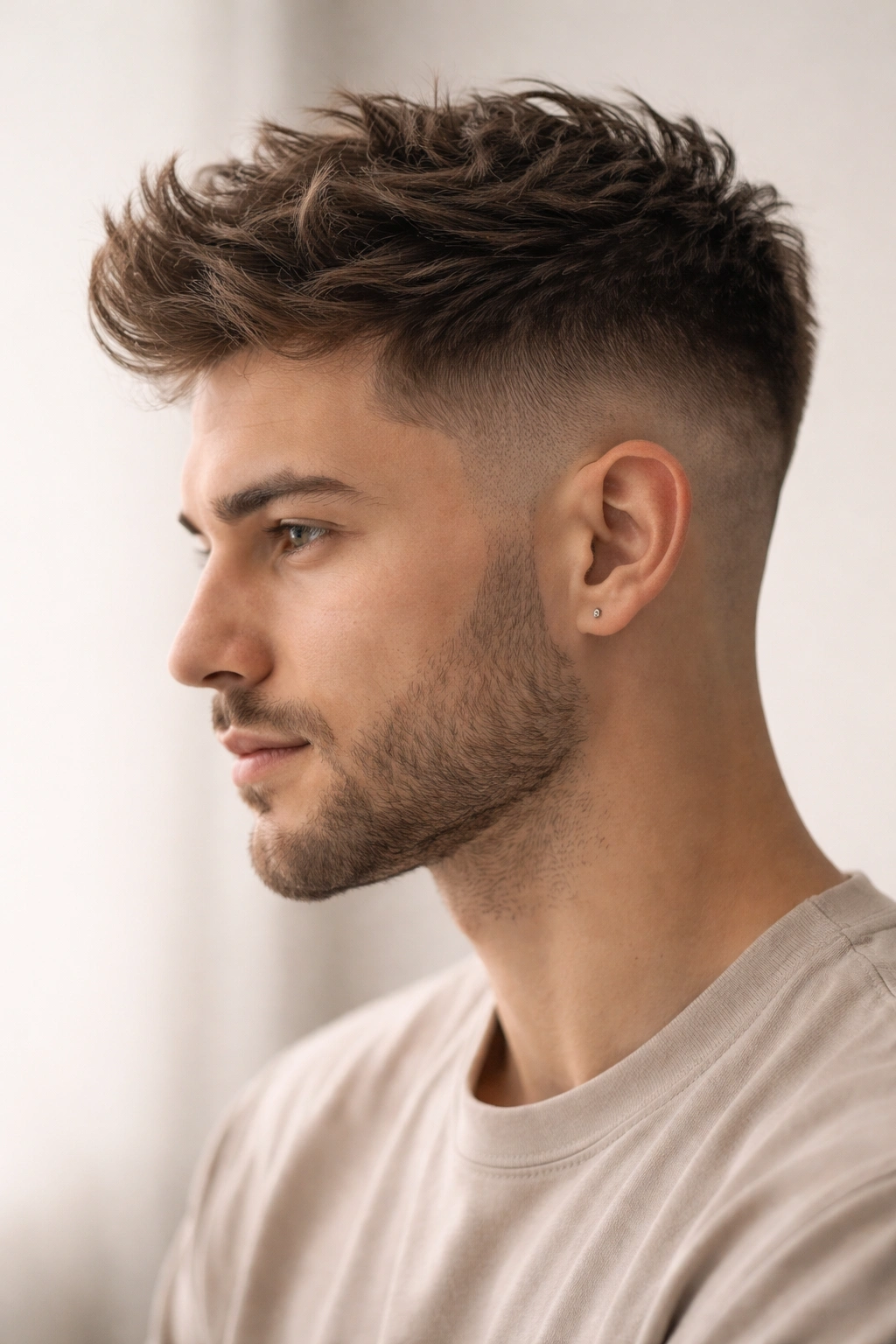12 Low Maintenance Short Cuts You Can Air Dry 12 Taper fade hairstyle with textured top and subtle fringe