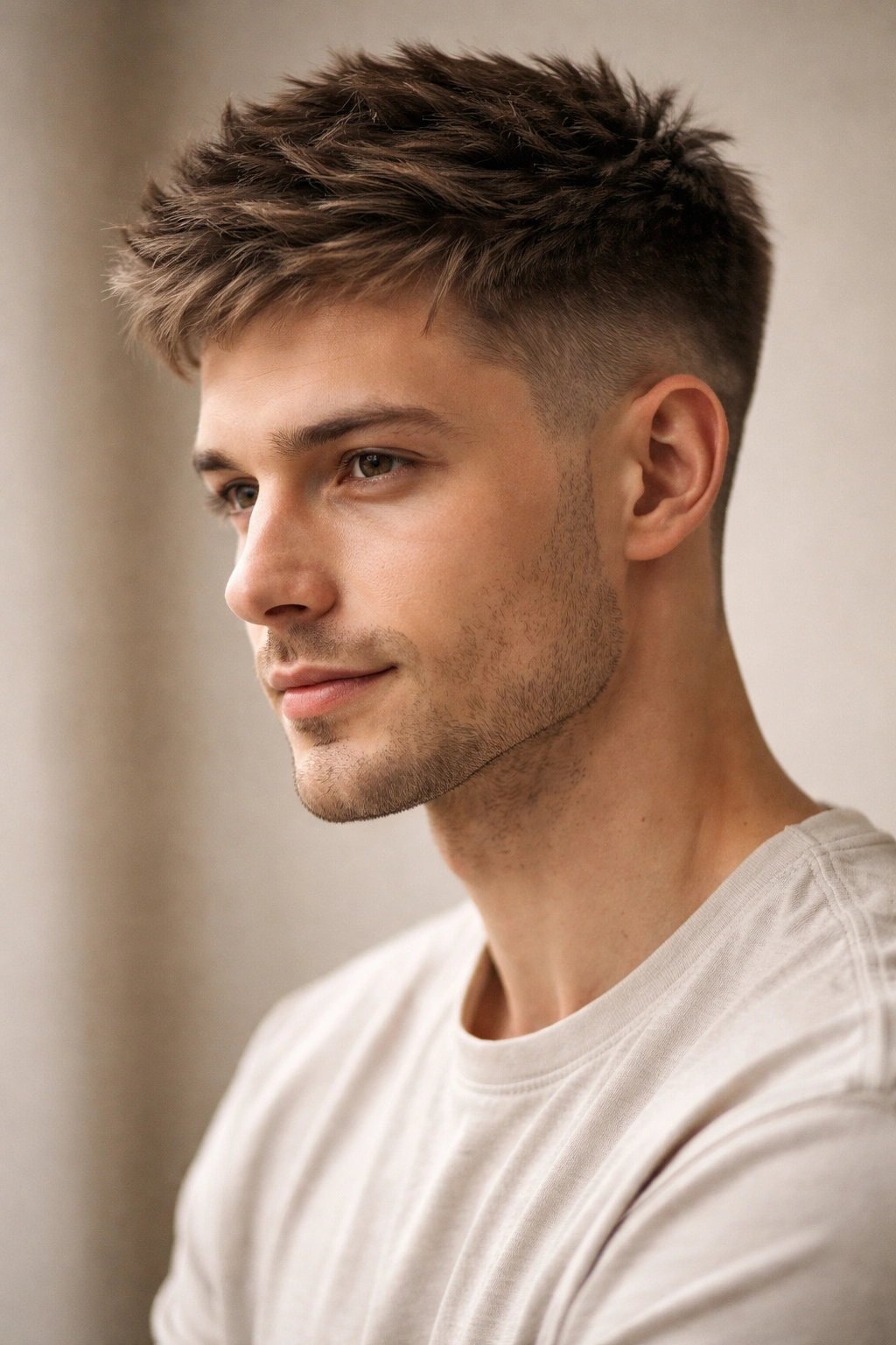 15 Short Haircuts That Instantly Make You Look Younger 10 Tapered textured crop with longer top and gradual fade on sides