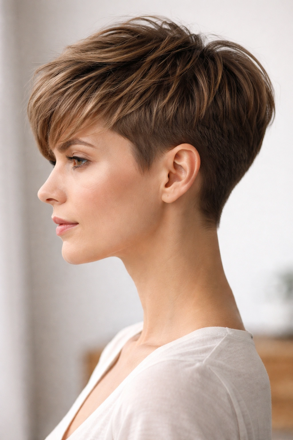 12 Short Pixie Cuts For Truly Low Maintenance 5 Tapered pixie with a clean gradient from temples to ears