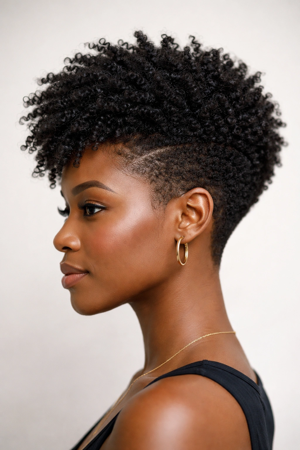 18 Haircuts For Natural Hair Sorted By Curl Type 18 4C tapered texture with longer length and movement in studio portrait