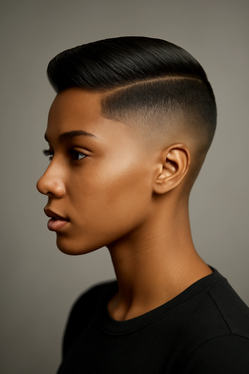 10 Quick Weave Short Styles Worth Asking For Now 4 Side profile of a sleek tapered undercut with a longer top