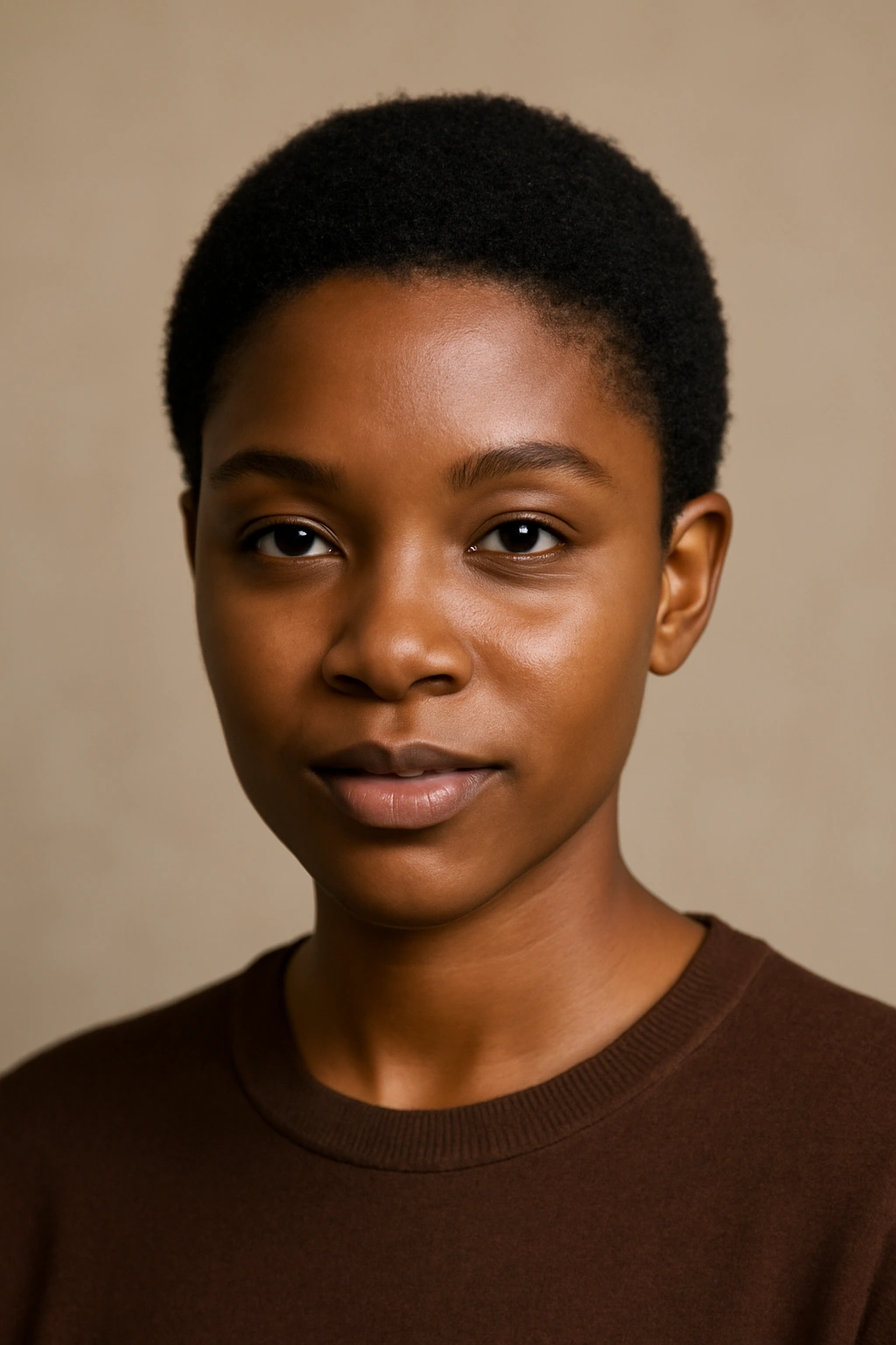 20 Short Natural Hairstyles for Black Women to Save 3 Close-up of a teeny weeny afro on a Black woman.