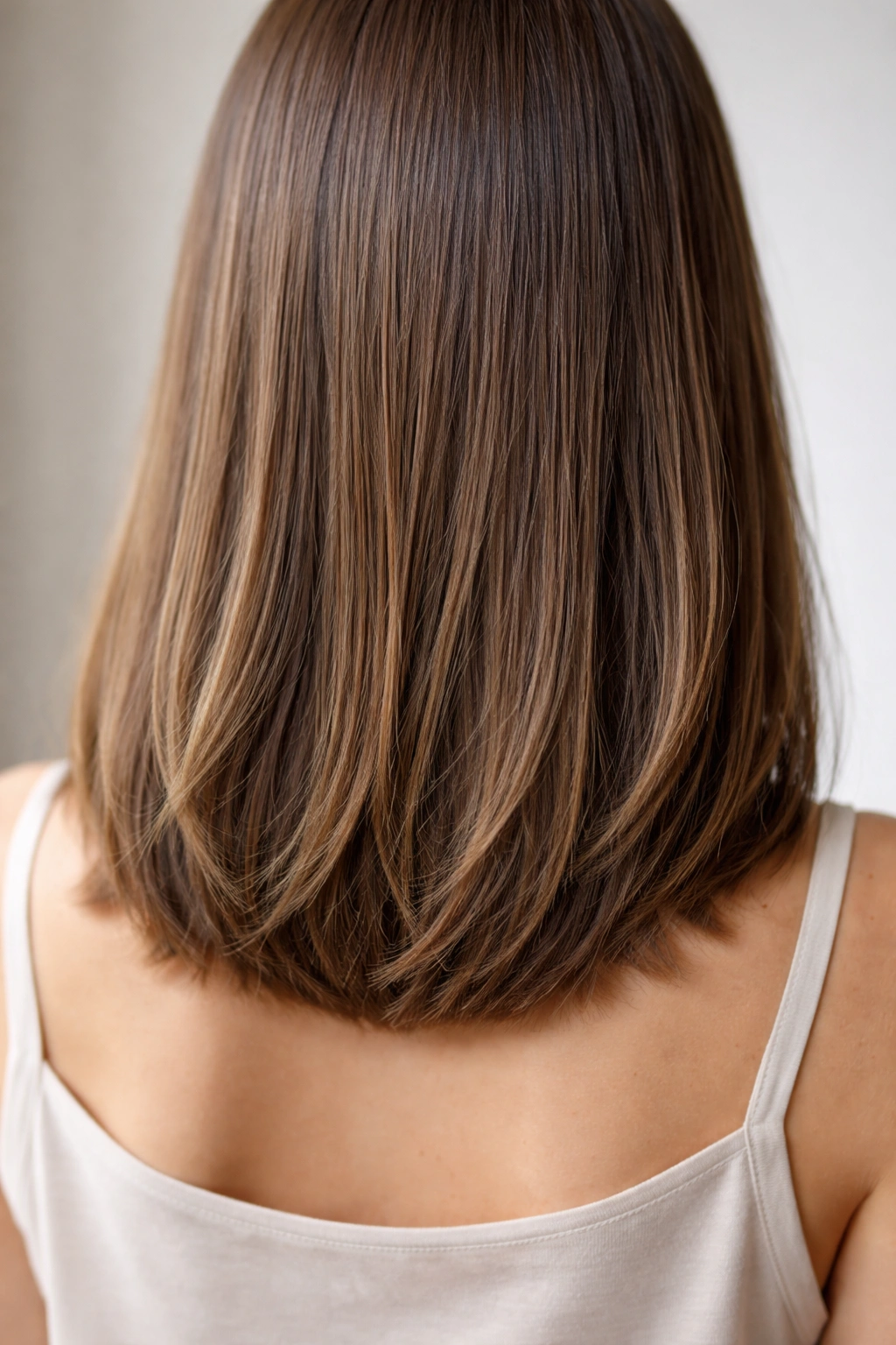 Shoulder-length hair with subtly textured ends
