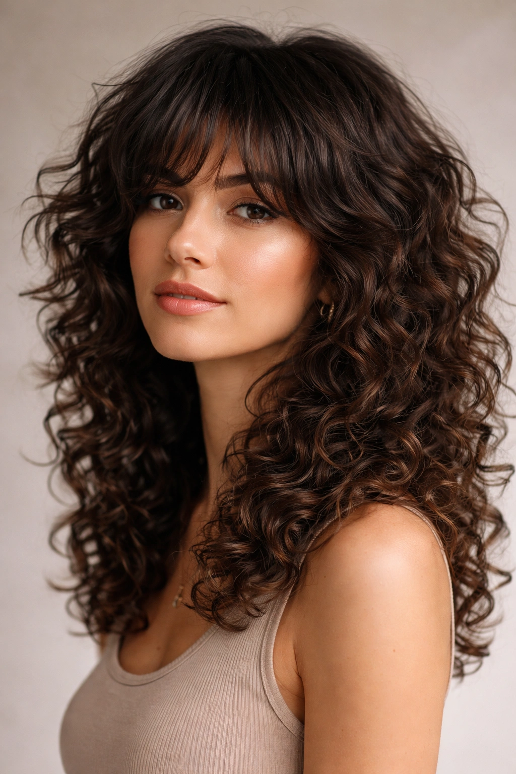 20 Shag Hairstyles Sorted By Hair And Face Type 8 Close-up of thick curly hair with hidden underlayers creating defined curls