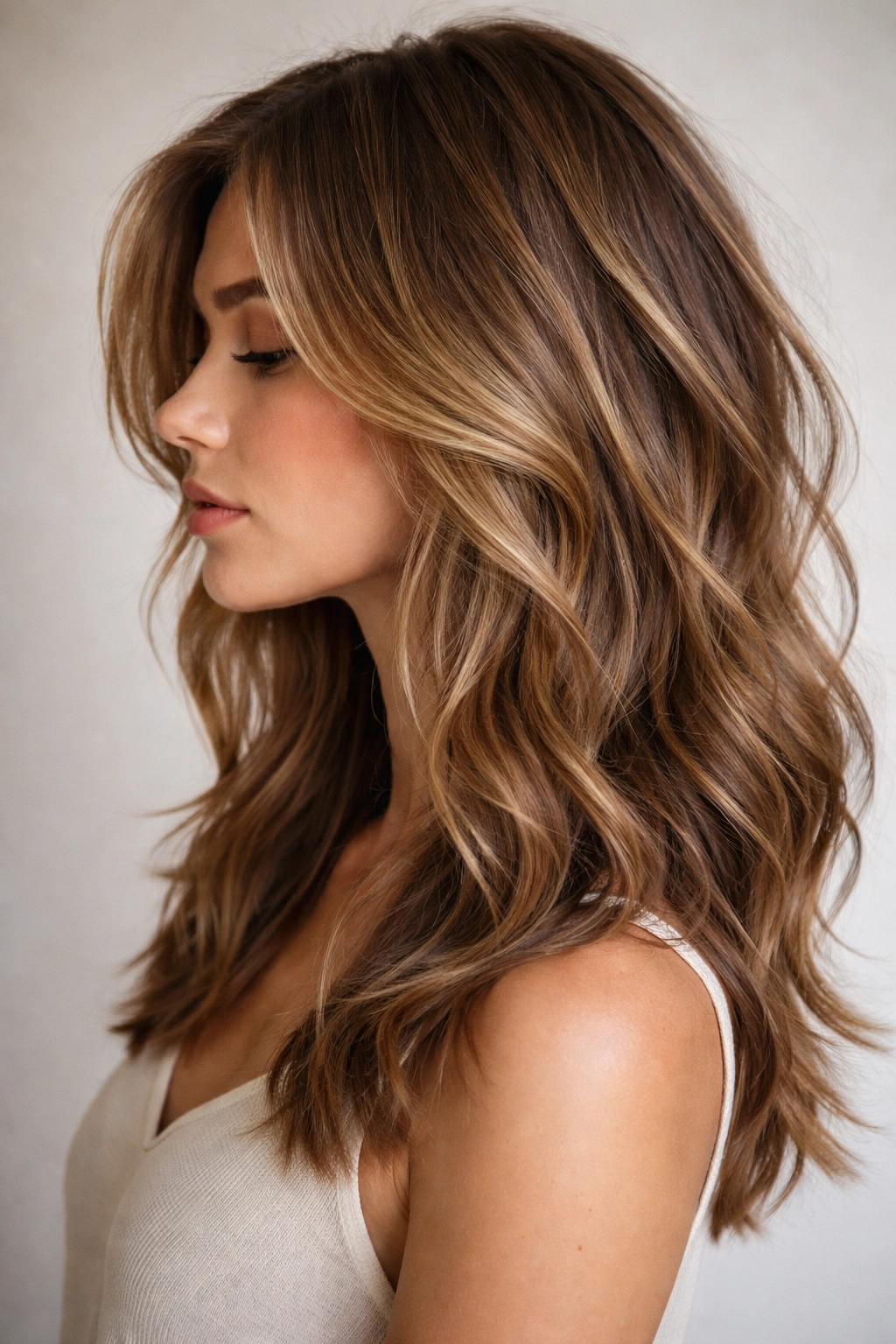Naturally Wavy Hair 18 Haircuts That Work With It 11 Medium-length textured hair with angled layers in a studio portrait