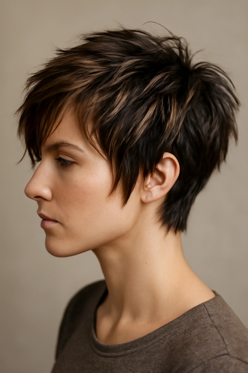 15 Short Haircuts That Look Stunning With Caramel Highlights 11 Textured crop hairstyle with caramel ribbons