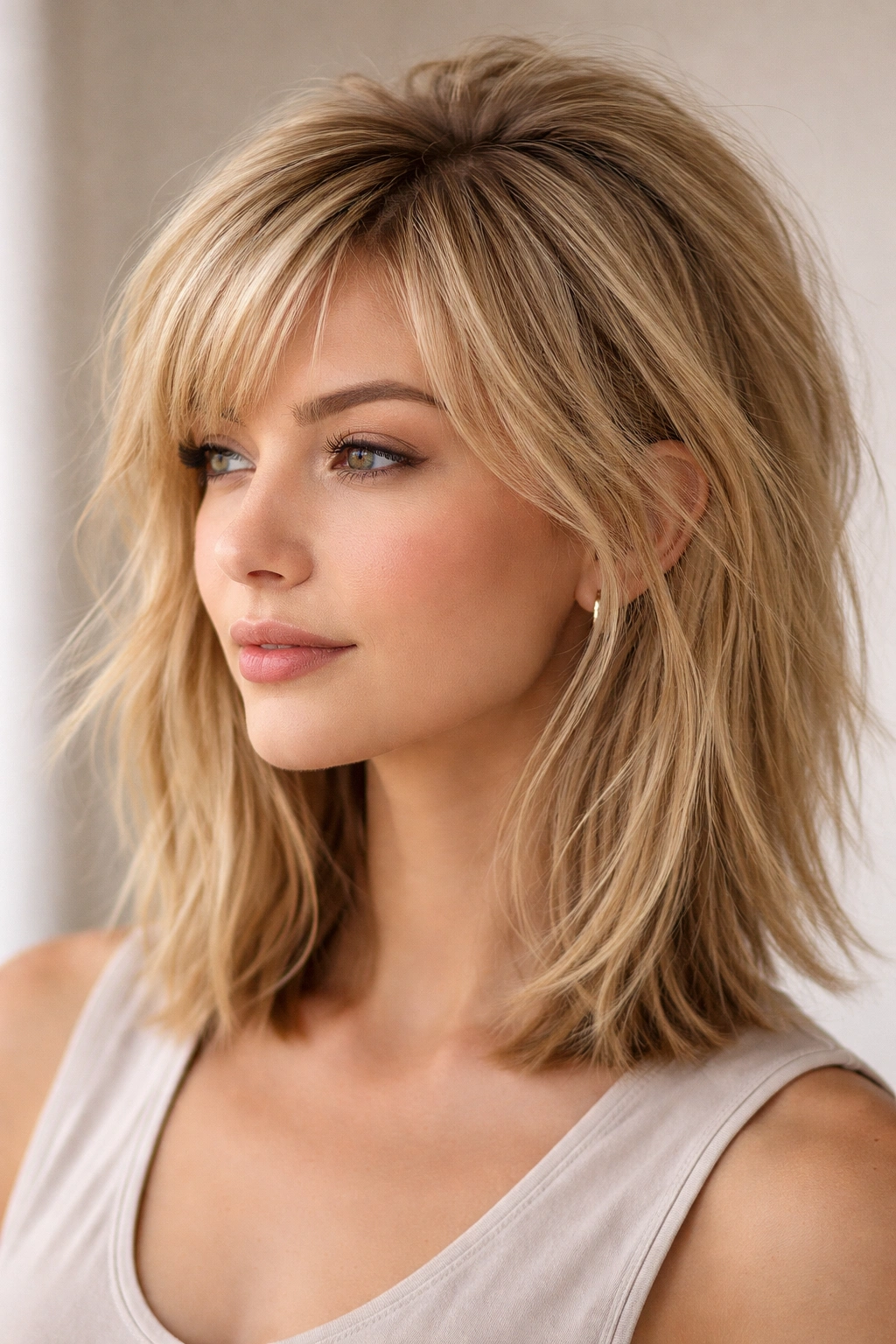 20 Shoulder Length Haircuts By Hair Type 16 Textured crop on fine hair with crown volume