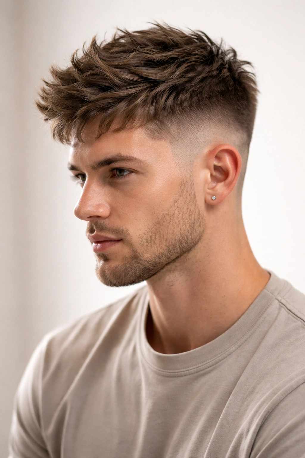 12 Short Haircuts That Work Around Cowlicks 11 Disconnected top textured crop with sharp fade on sides