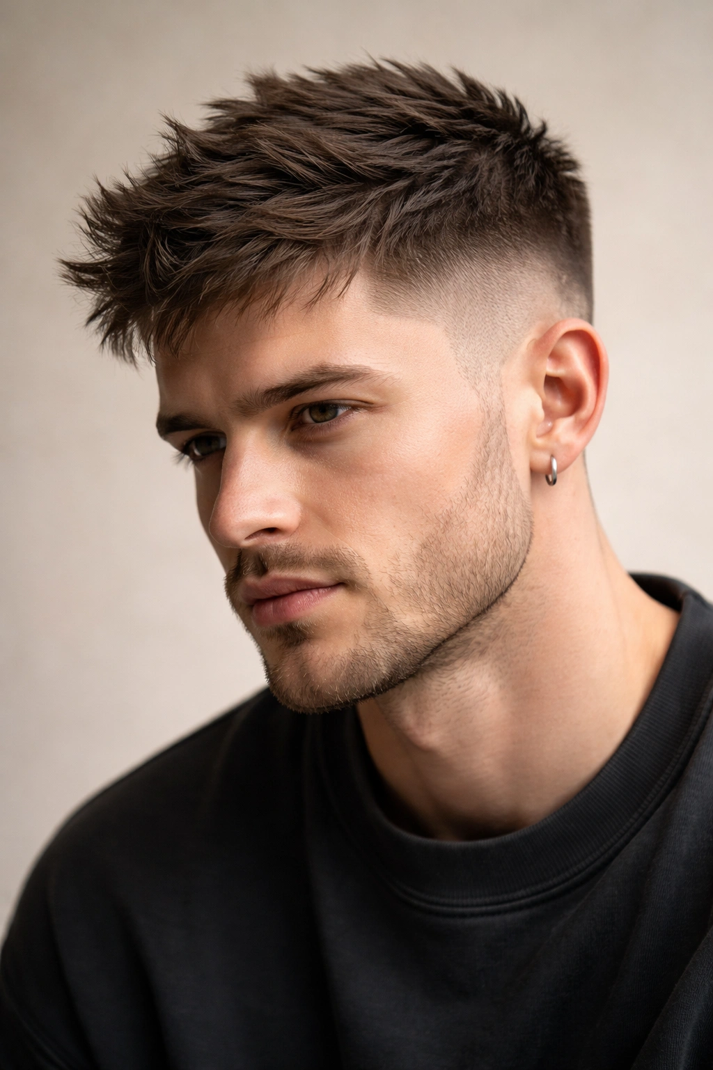 20 Really Short Haircuts Anyone Can Pull Off 4 Close-up of a textured crop hairstyle with short sides and tousled top
