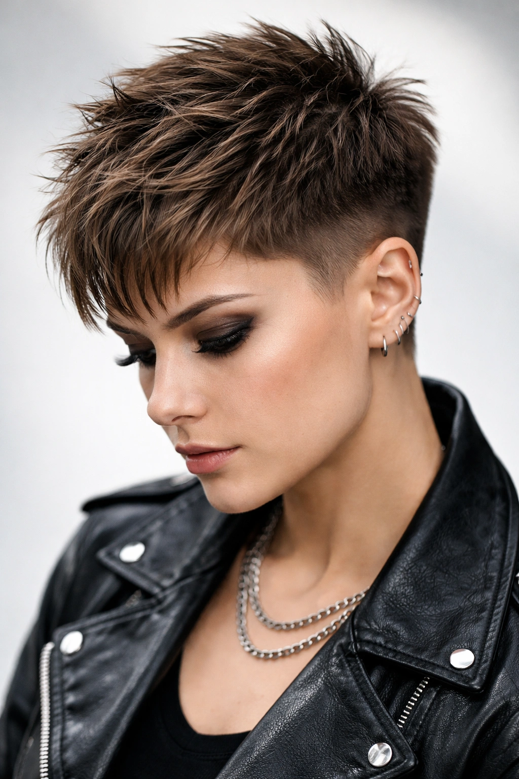 Close-up of The Textured Crop with visible top texture and tapered sides.