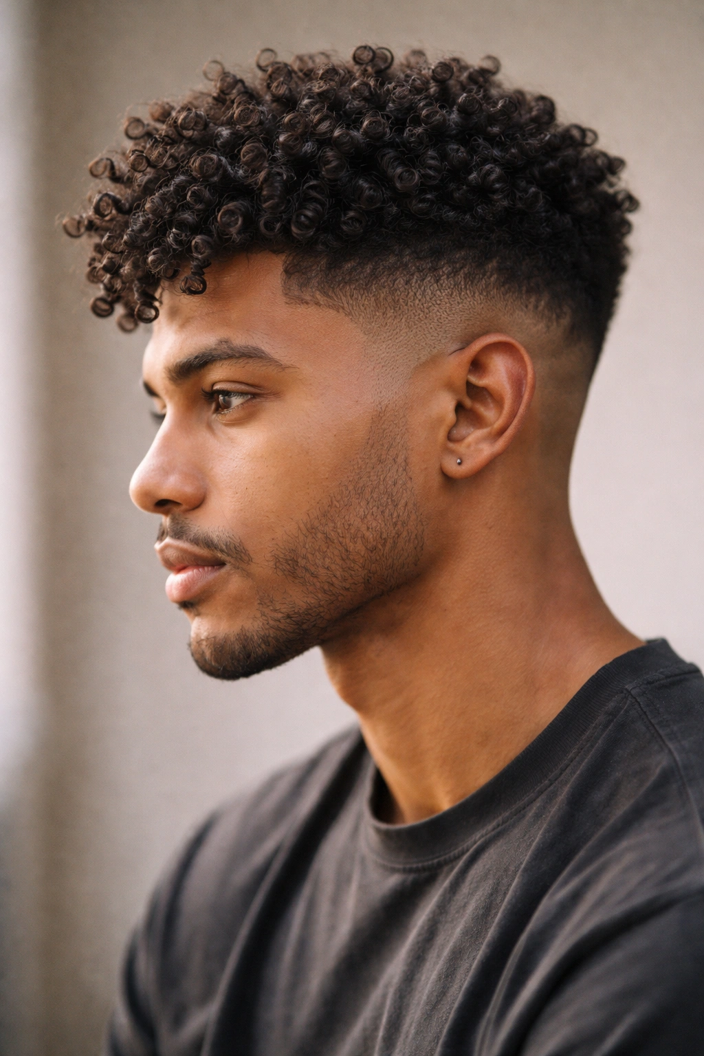 20 Curly Haircuts Broken Down By Curl Type 17 Textured crop with long top showing 3C-4A curls and separation