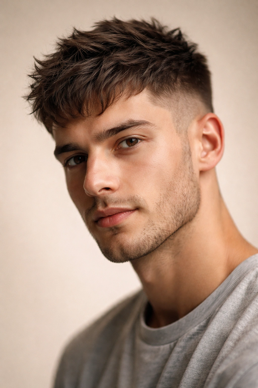 20 Really Short Haircuts Anyone Can Pull Off 7 Close-up of a textured cropped hairstyle with short sides