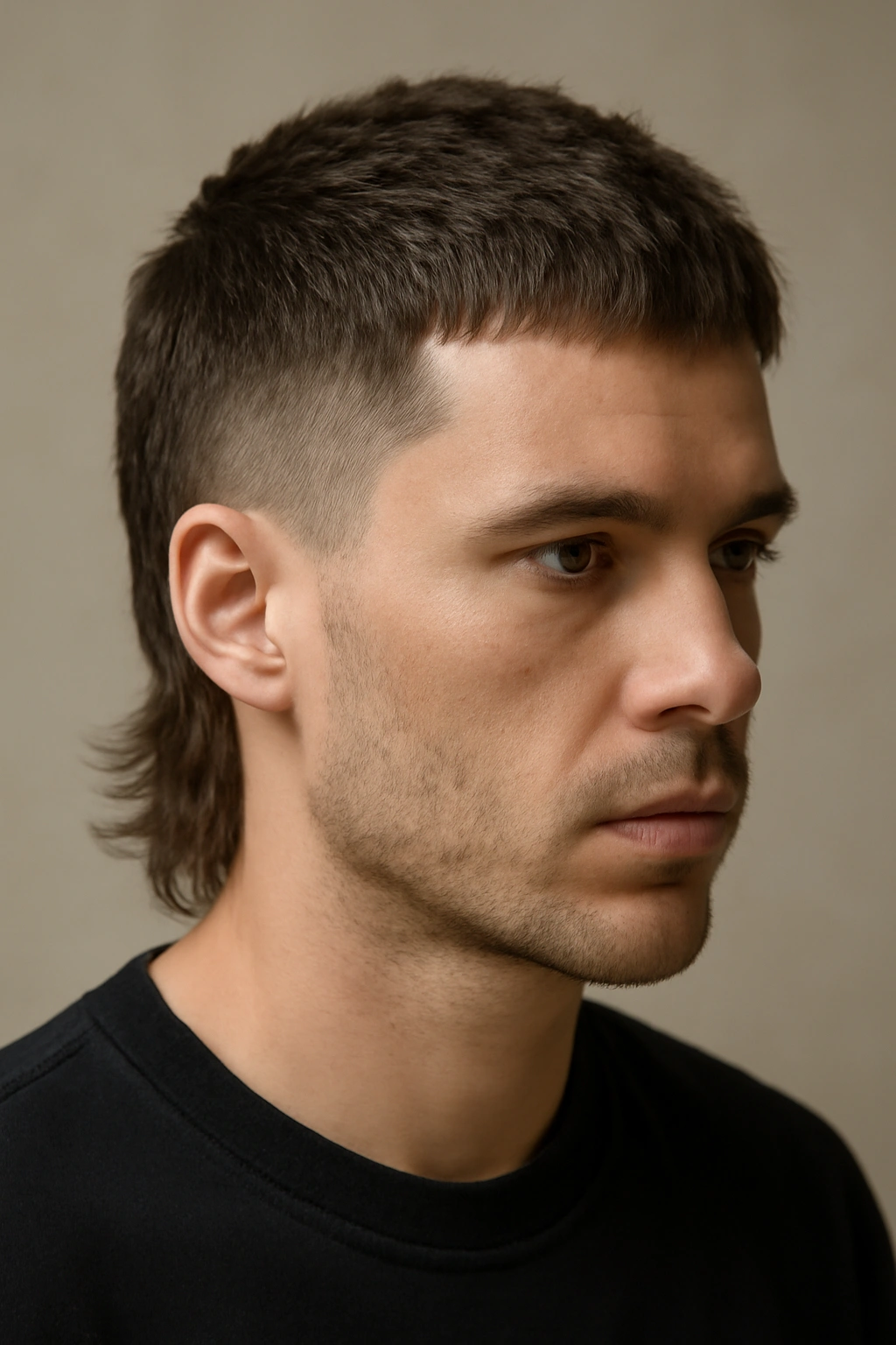 10 Short Mullet Cuts That Instantly Stand Out 1 Close-up of The Textured Crop Mullet with short textured top and subtle back length