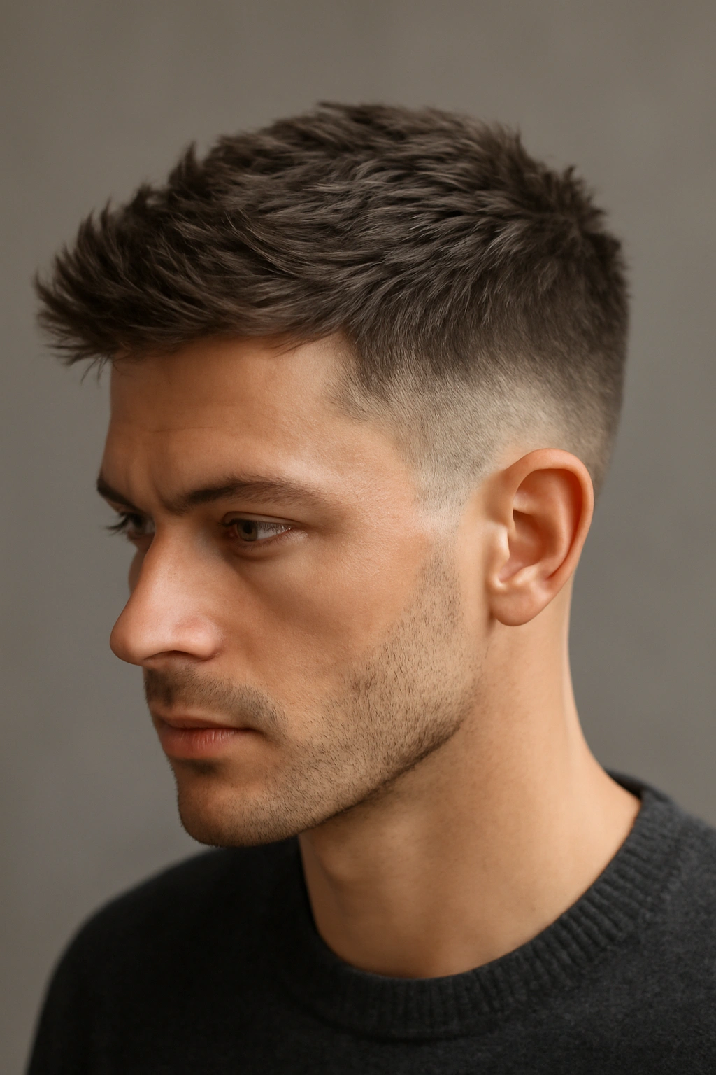 15 Sharp Short Haircuts Every Man Should Try 4 Close-up portrait of a textured crop with natural movement