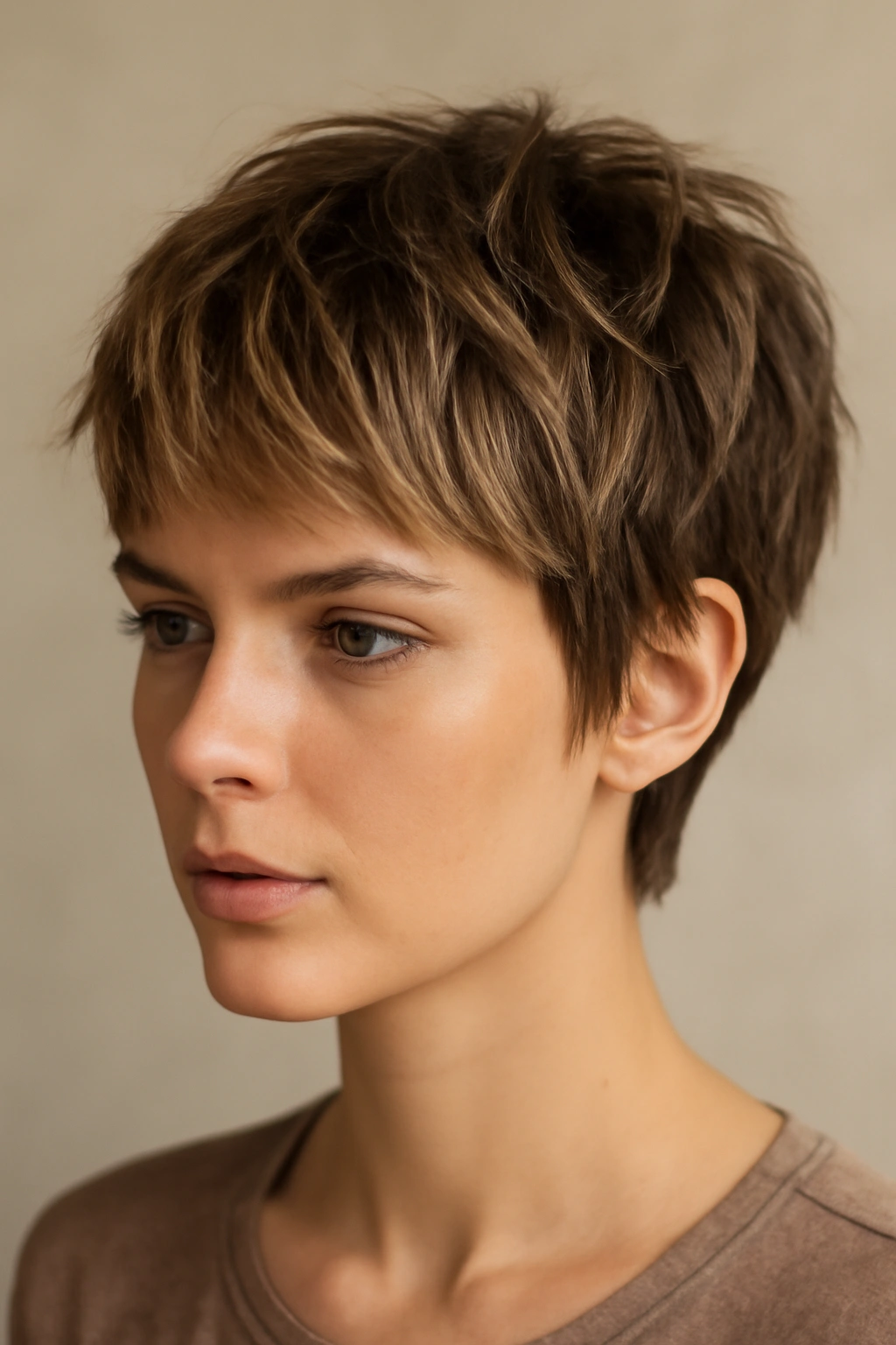 12 Short Haircuts With Highlights That Truly Stand Out 12 Textured crop with rooted bronde and visible root depth